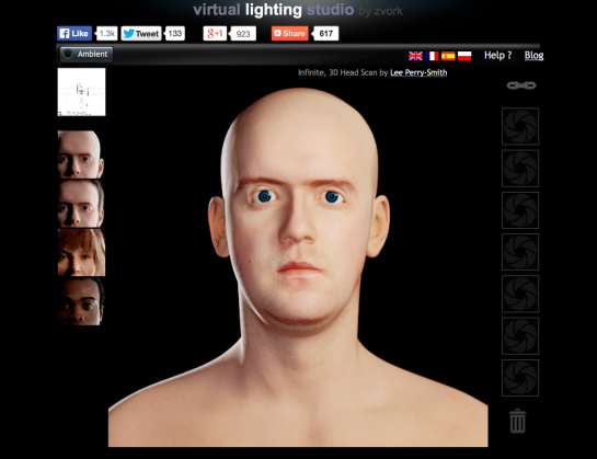 3D Head - Virtual Lighting Studio